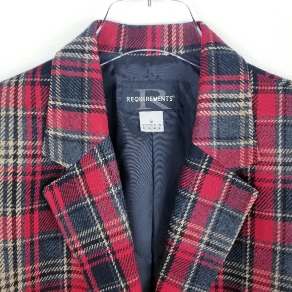 Requirements Plaid Wool Blend Blazer - Picture 4 of 9